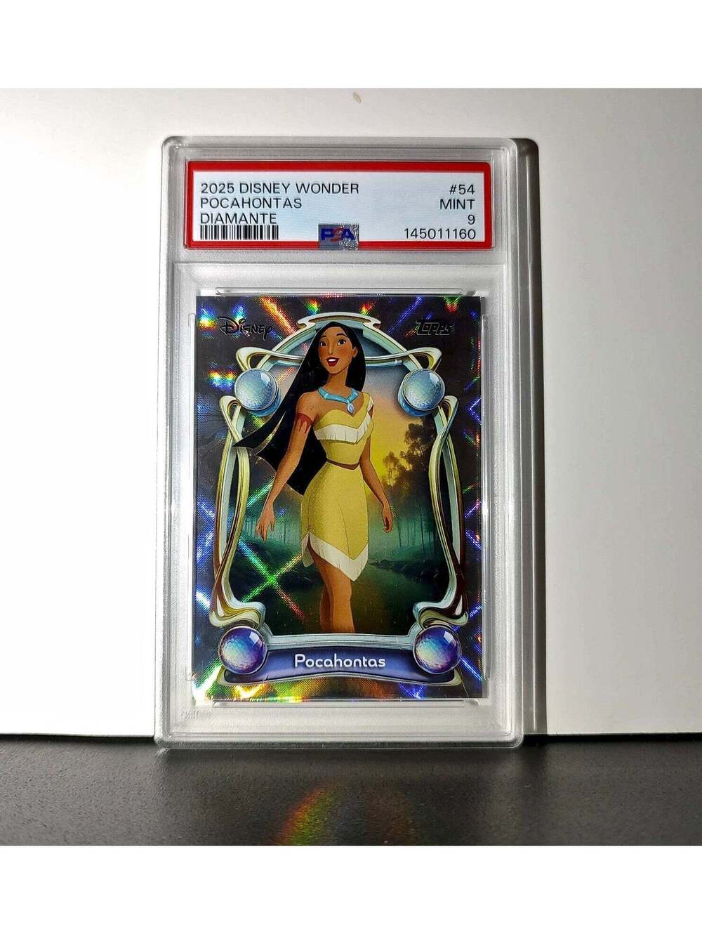 Pocahontas 2025 Topps Disney Wonder #54 Winter Variant Card Pocahontas PSA 9